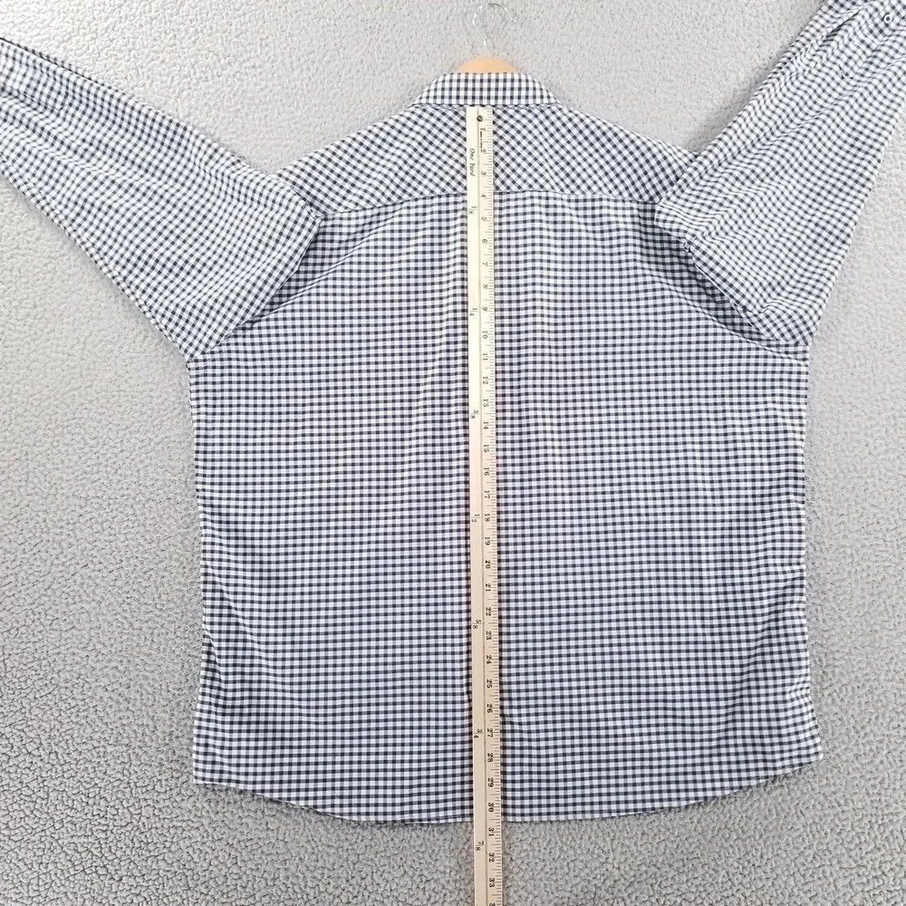 Johnston & Murphy Shirt Mens XXL Blue Check XC4 Performance Sport Tech Commuter